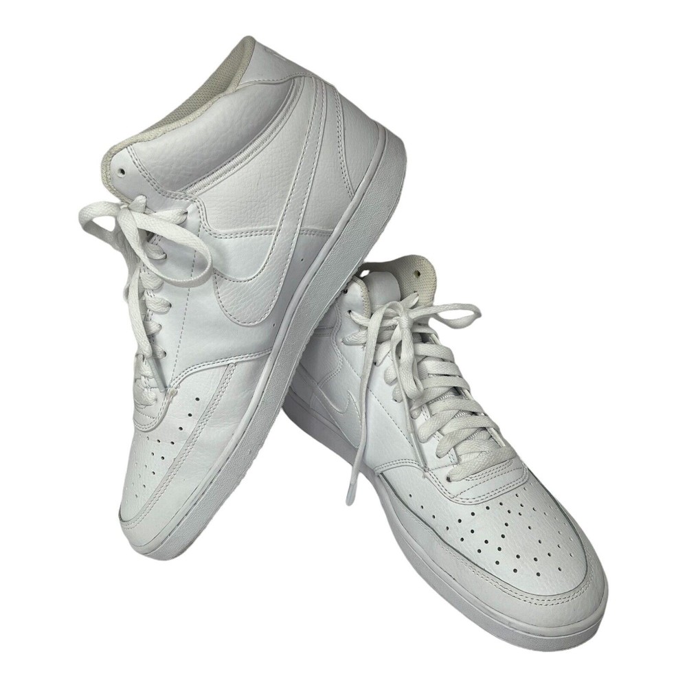 Nike Court Vision Mid Triple White CD5466-100 Sneakers Shoes Mens US Size 11